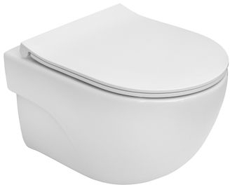 Roca Meridian-N Compacto conjunto taza de inodoro + tapa suspendido sin reborde blanco A34H242000
