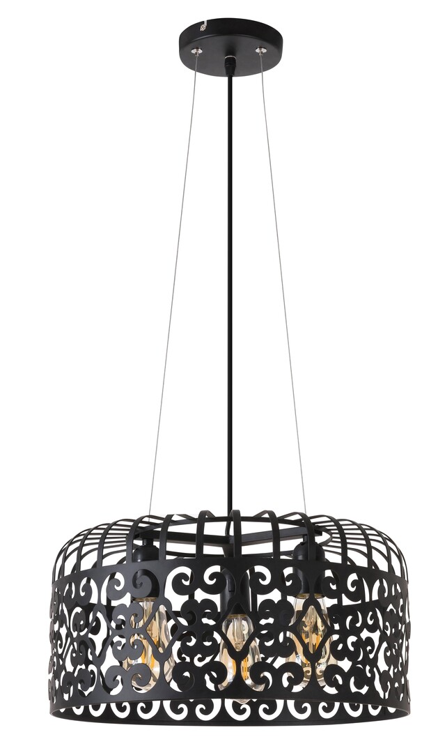 Rabalux Alessandra lámpara colgante 3x60 W negro 2158