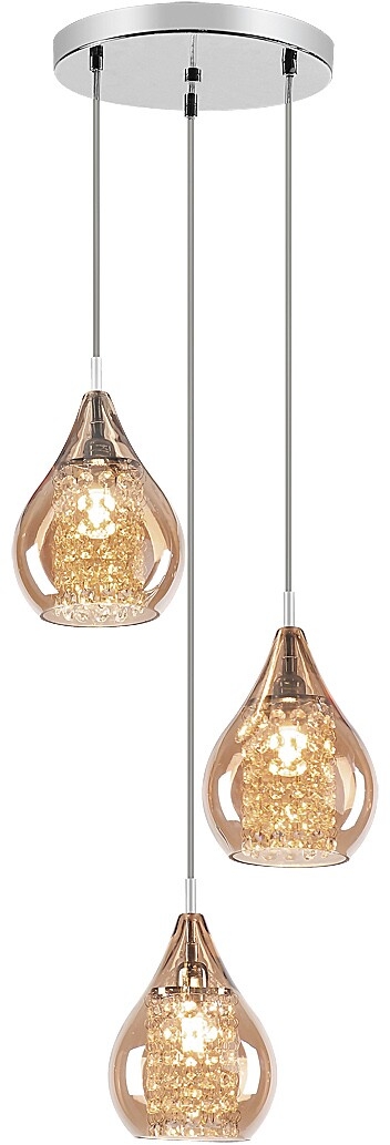 Rabalux Cassandra lámpara colgante 3x40 W cromo-ámbar 6659