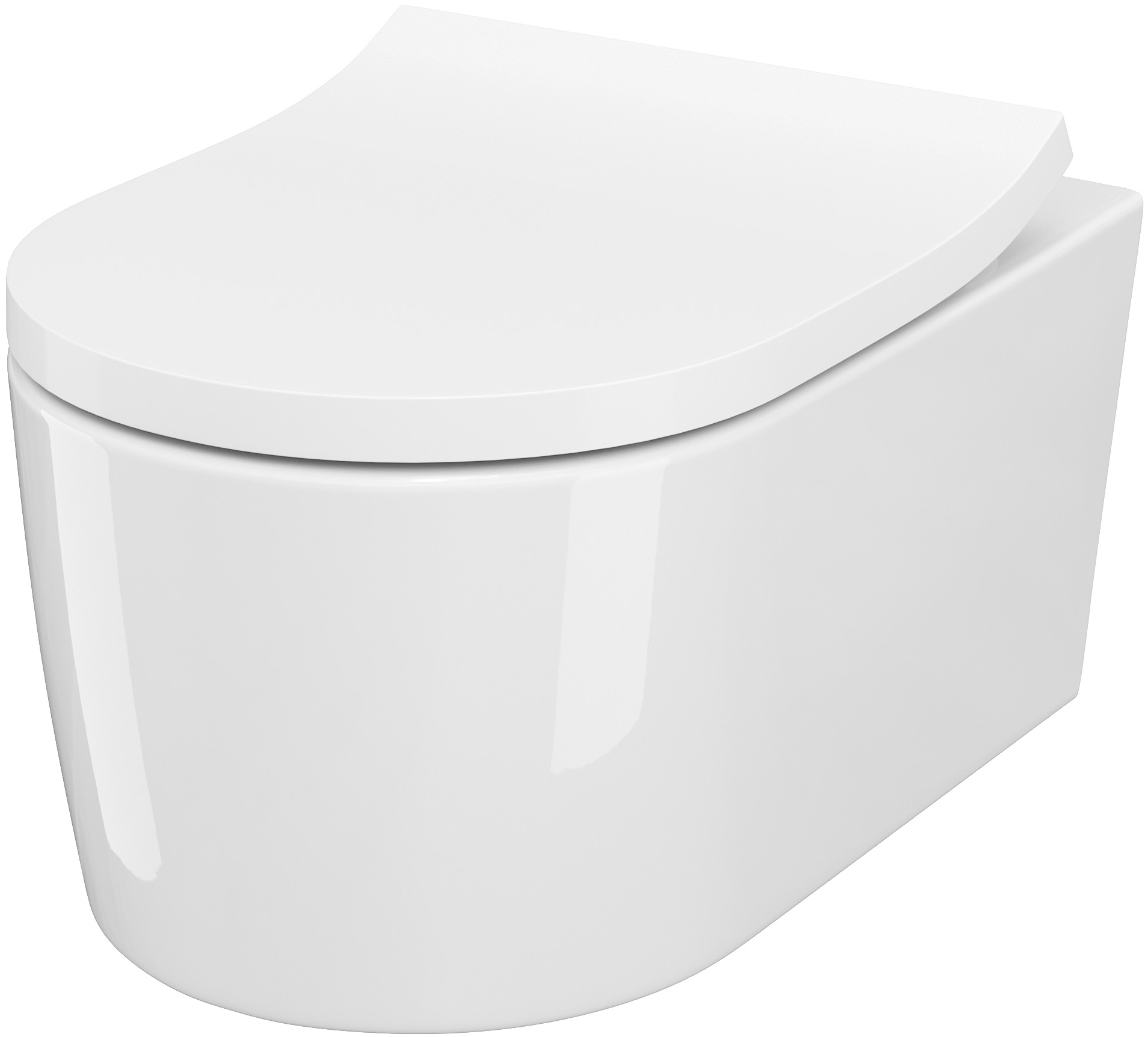 Cersanit Inverto conjunto taza de inodoro + tapa suspendido sin reborde blanco S701-432