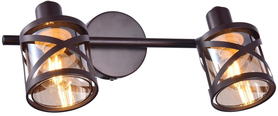 Rabalux Oberon lámpara de pared 2x40 W ámbar-marrón 5336