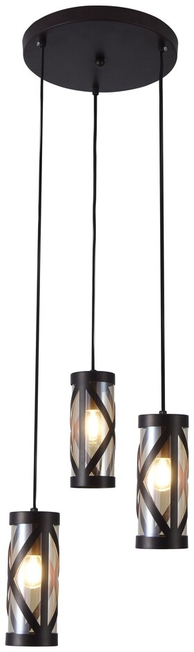 Rabalux Oberon lámpara colgante 3x40 W marrón-ámbar 5339