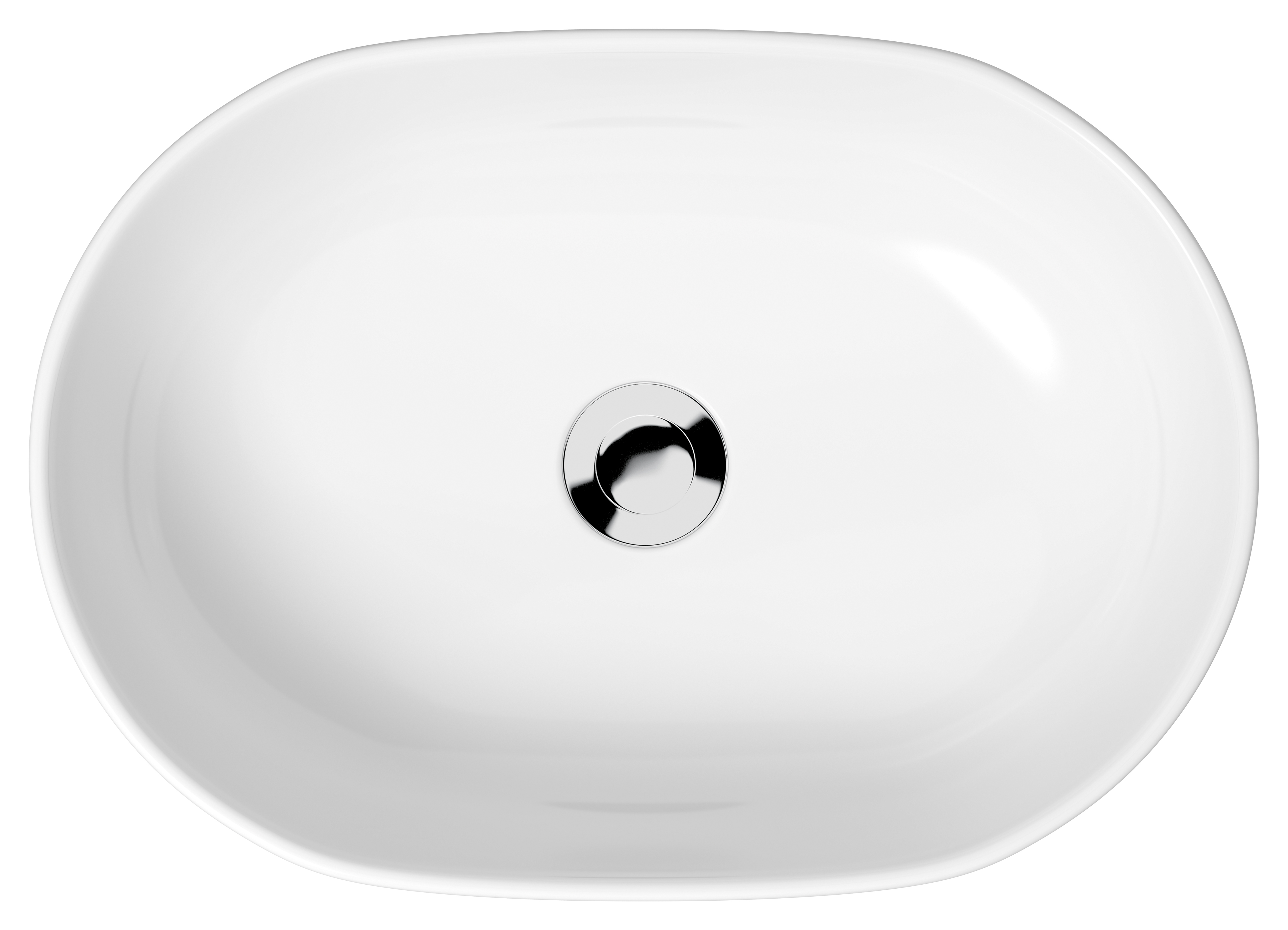 Cersanit Moduo lavabo 50x35.5 cm oval sobre encimera blanco K116-049