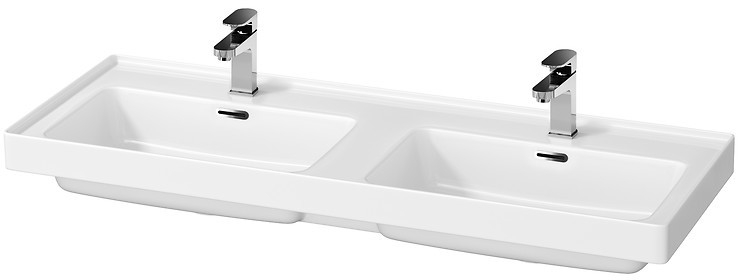 Cersanit Crea lavabo 120.5x45.5 cm rectangular para mueble-doble blanco K673-006
