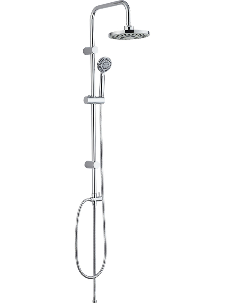 Kuchinox Foca conjunto de ducha a pared con rociador con efecto lluvia cromo PKO00KX