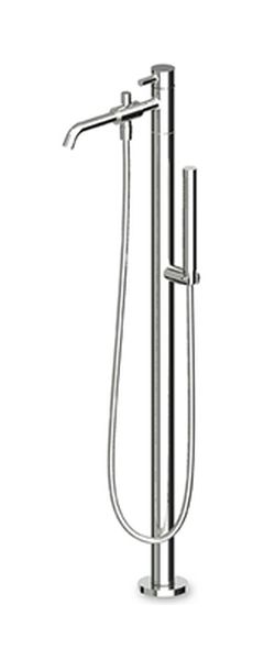 Zucchetti Pan grifo de bañera y ducha en suelo negro ZP6622.C50