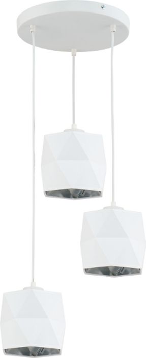 TK Lighting Siro lámpara colgante 3x15 W blanco-plata 3250