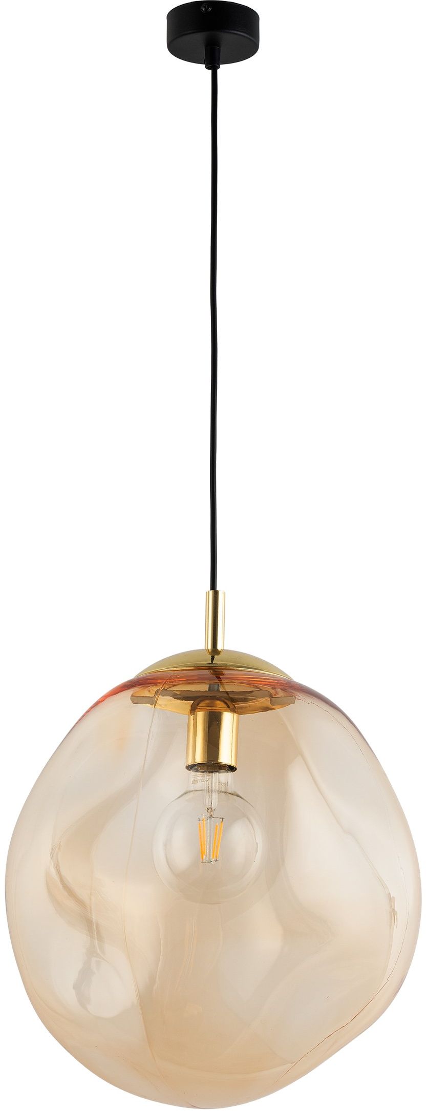 TK Lighting Sol lámpara colgante 1x15 W oro-ámbar 4261