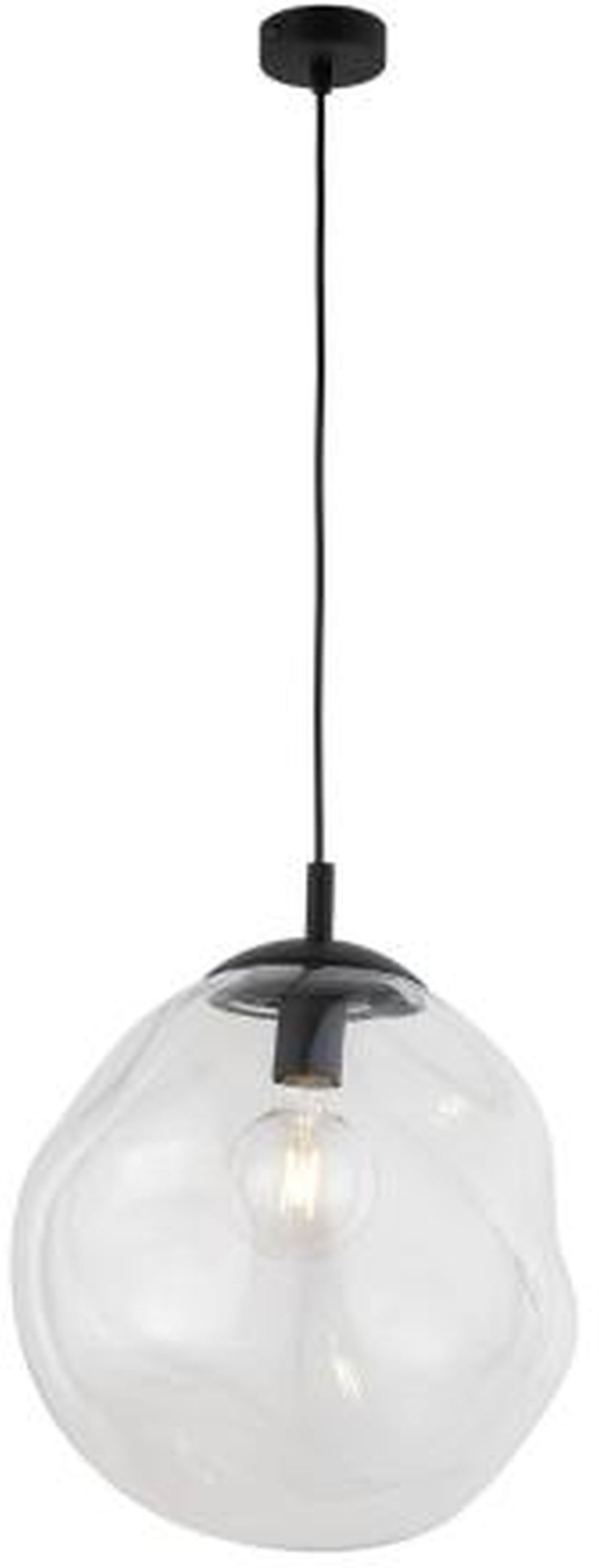 TK Lighting Sol lámpara colgante 1x15 W negro-transparente 4262