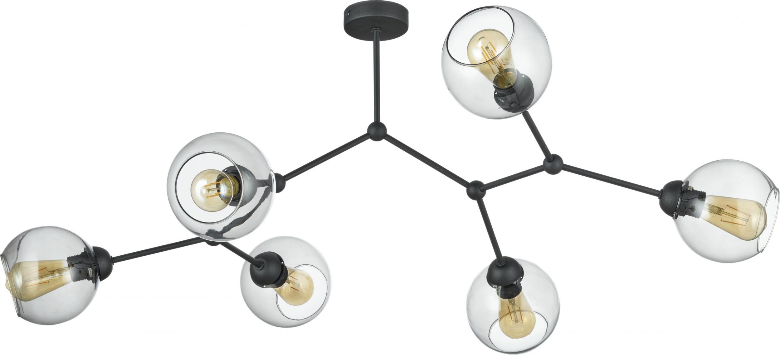 TK Lighting Fairy lámpara de techo 6x60 W negro-grafito 2731