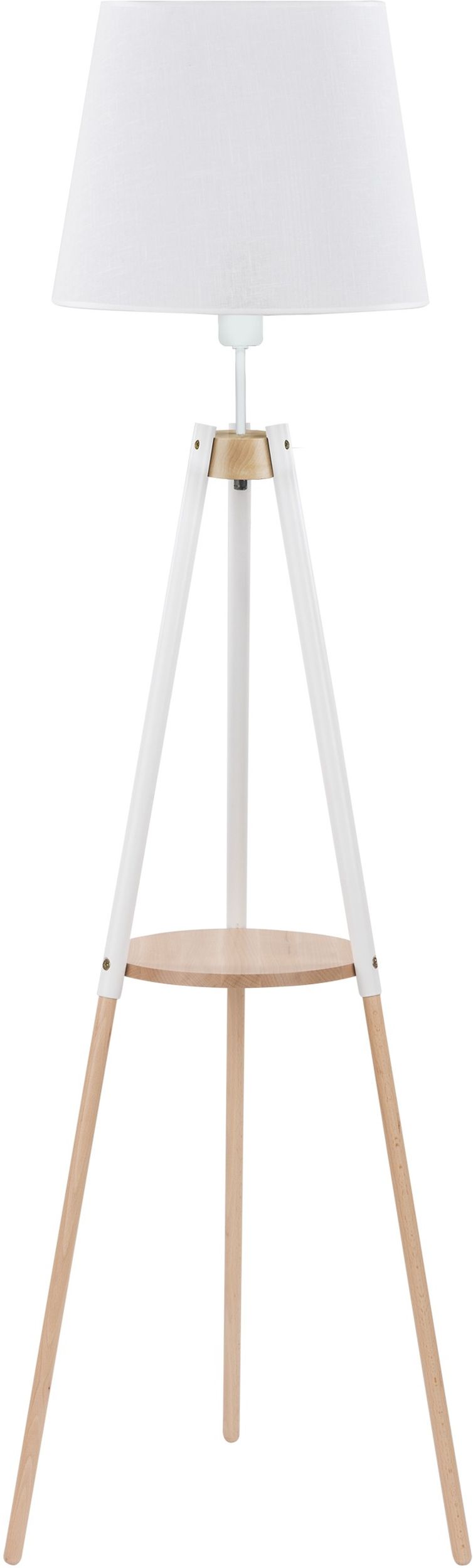 TK Lighting Vaio lámpara de pie 1x15 W blanco-madera 698