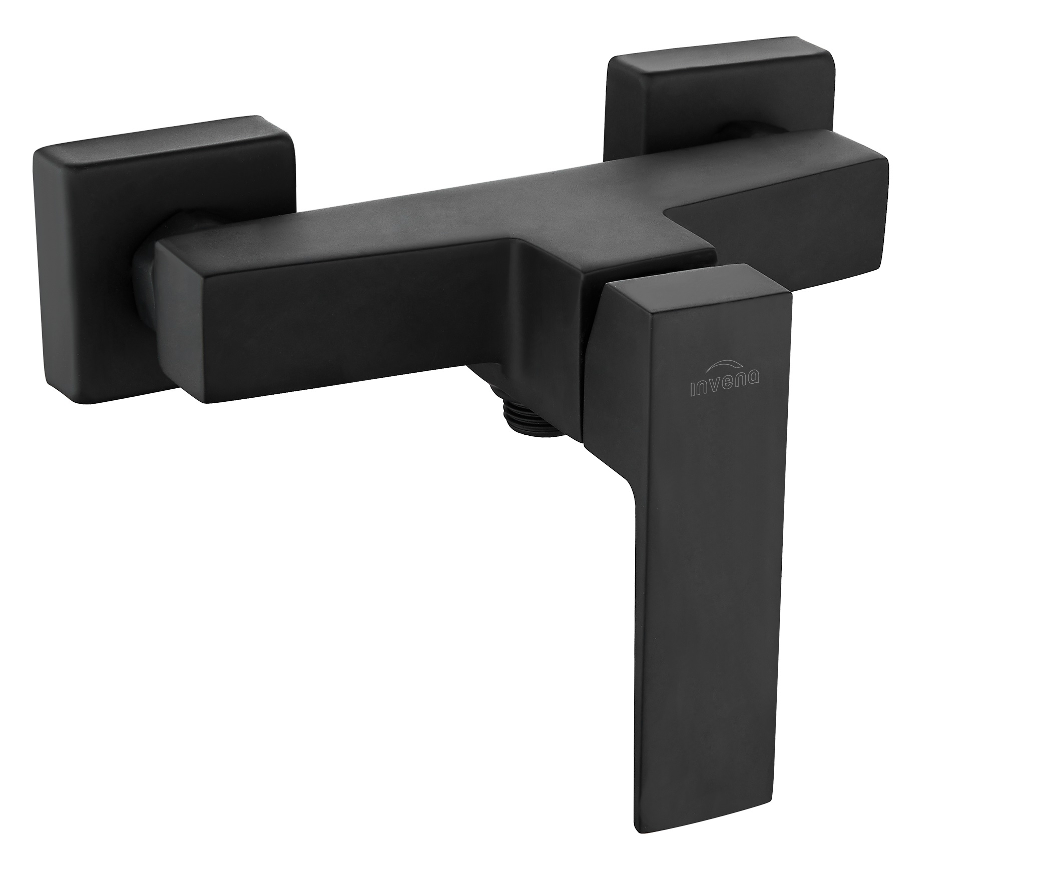 Invena Paros grifo para ducha a pared negro BN-09-004