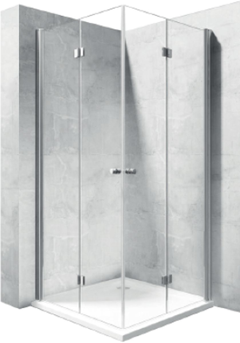 Rea Fold puerta de ducha 90 cm plegable cromo brillante/vidrio transparente REA-K7442