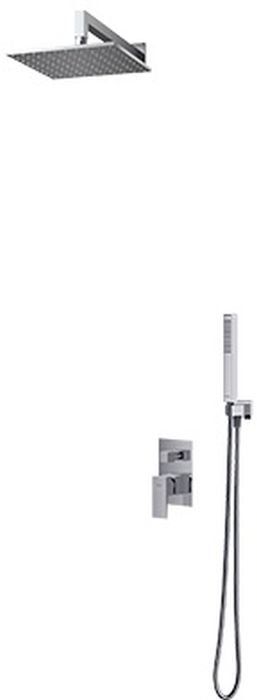 Omnires Sys conjunto de ducha empotrado con rociador con efecto lluvia cromo SYSFR17CR