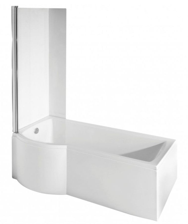 Besco Inspiro bañera con mampara 150x69 cm izquierda blanco #WAI-150-NLE