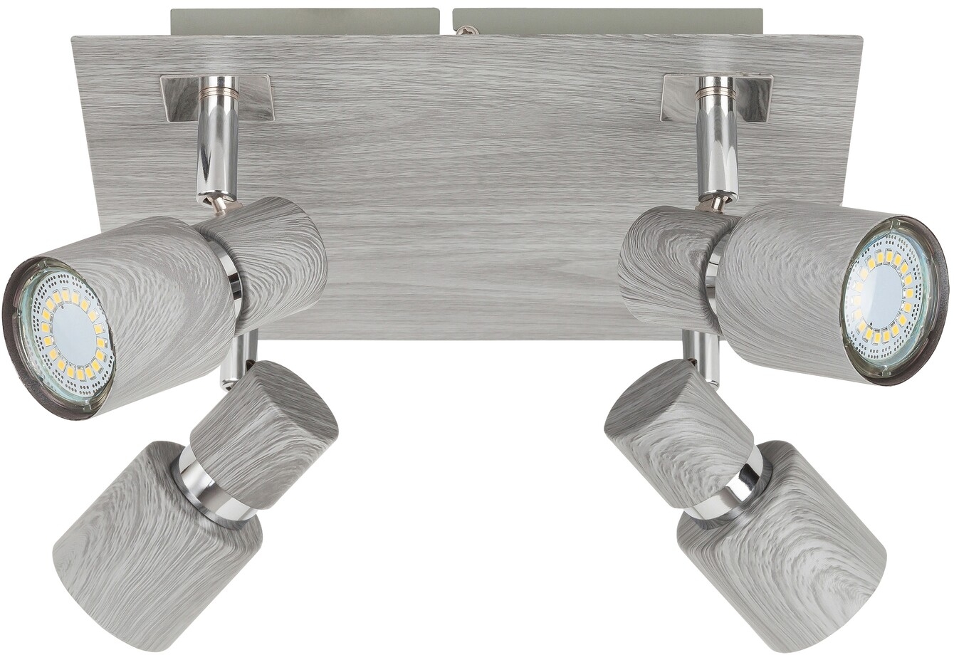 Rabalux Merkur lámpara de techo 4x50 W cromo-gris 6128