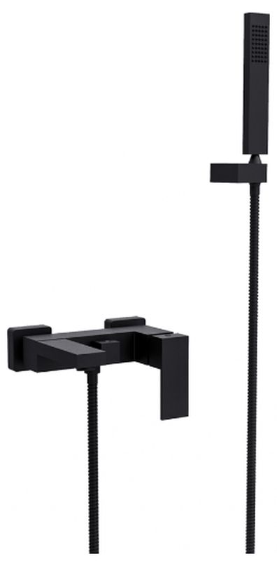 Besco Varium conjunto bañera/ducha a pared negro BW-MVS-CZ