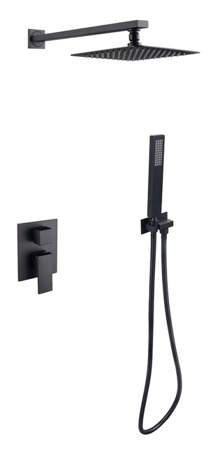 Besco Varium conjunto de ducha empotrado negro BP-MVII-CZ