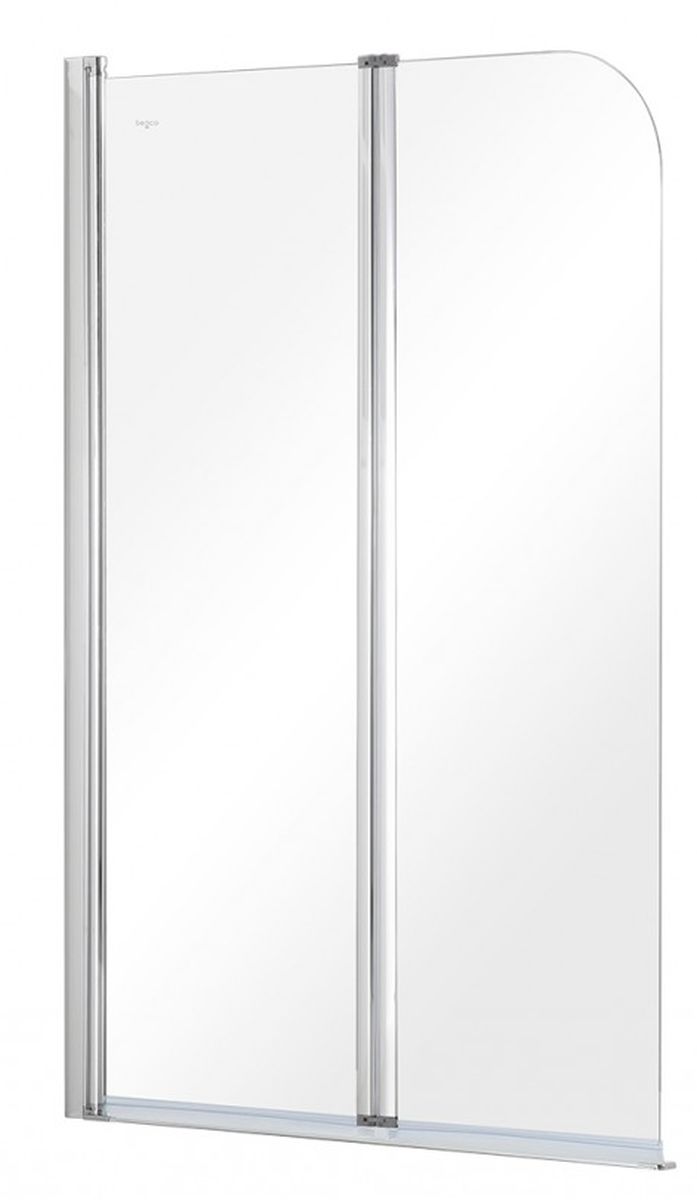 Besco Prime mampara de bañera 90 cm dos piezas cromo brillo/vidrio transparente PNP-2S
