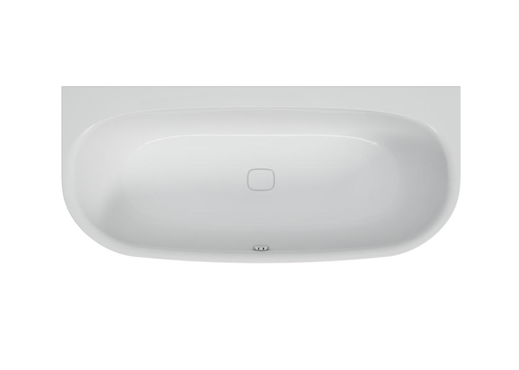 Hoesch iSensi bañera de pared 190x90 cm oval blanco 3854.010
