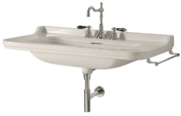 Kerasan Waldorf lavabo 80x50 cm rectangular clásico blanco 4141K1