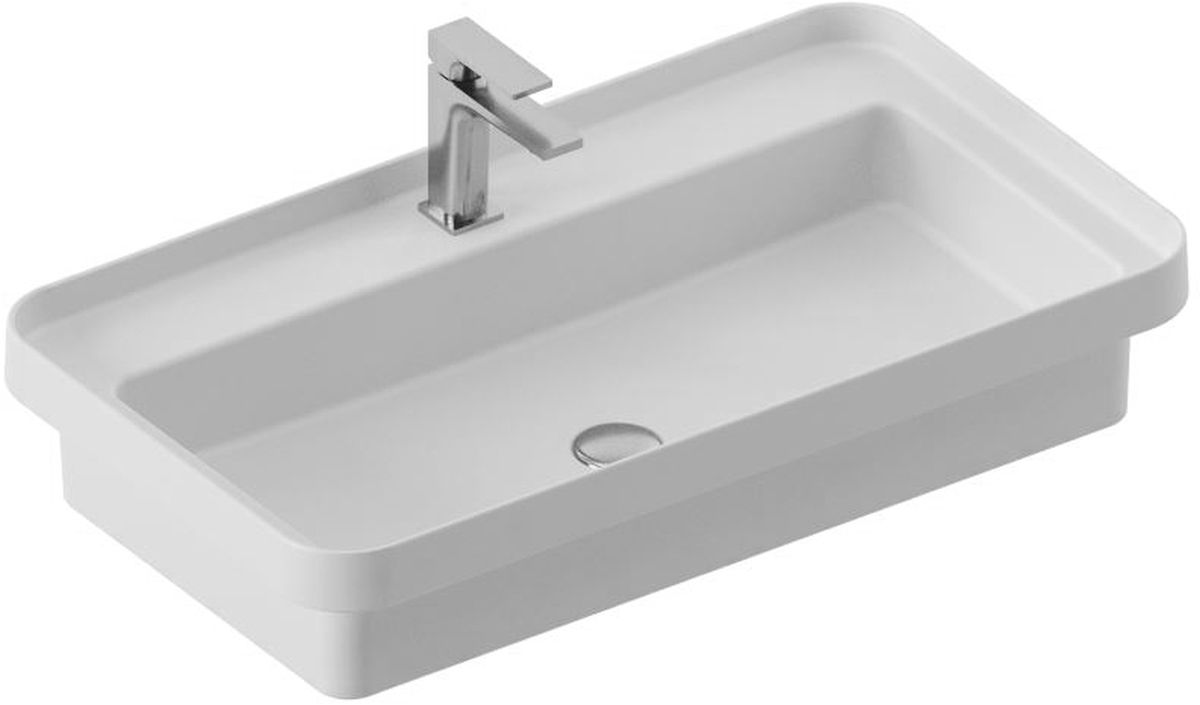 Art Ceram Fuori lavabo 80.5x45.5 cm rectangular empotrado blanco brillante TFL03501;00