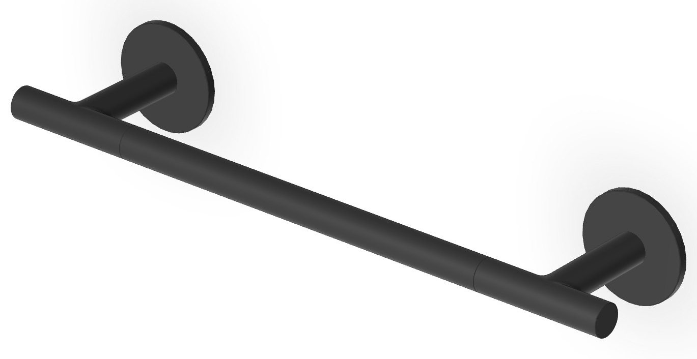 Zucchetti Pan toallero negro ZAC620.N6