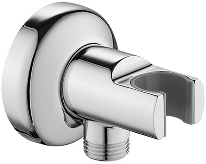 Omnires Art Deco conector angular con soporte cromo 8869CR