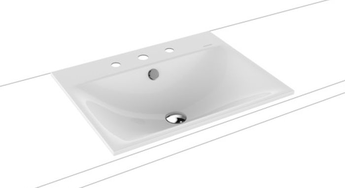 Kaldewei Silenio lavabo 60x46 cm rectangular empotrado blanco 907706033001