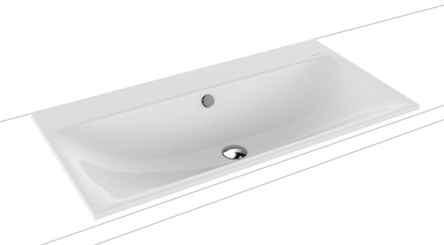 Kaldewei Silenio lavabo 90x46 cm rectangular empotrado blanco 907806003001