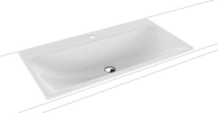 Kaldewei Silenio lavabo 90x46 cm rectangular empotrado blanco 907806303001