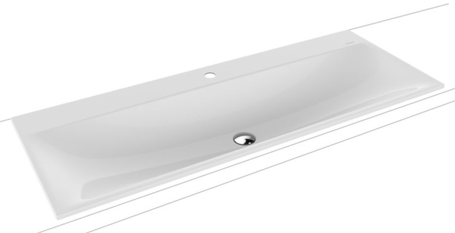 Kaldewei Silenio lavabo 120x46 cm rectangular empotrado blanco 907906303001