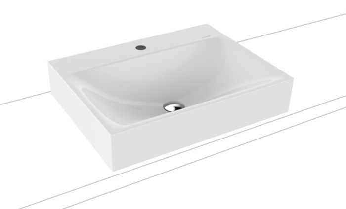 Kaldewei Silenio lavabo 60x46 cm rectangular sobre encimera blanco 904106303001