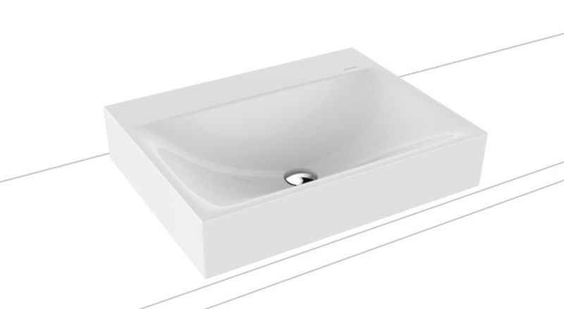 Kaldewei Silenio lavabo 60x46 cm rectangular sobre encimera blanco 904106313001