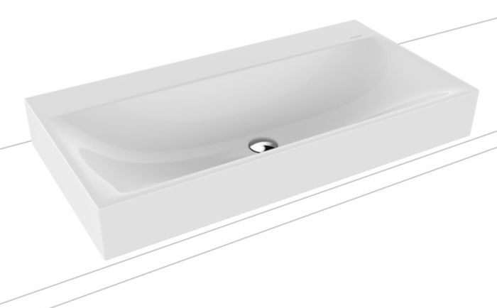 Kaldewei Silenio lavabo 90x46 cm rectangular sobre encimera 904206313001