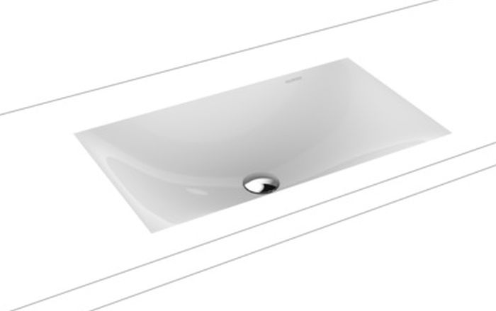 Kaldewei Silenio lavabo 63.4x39.1 cm rectangular bajo encimera blanco 906006313001