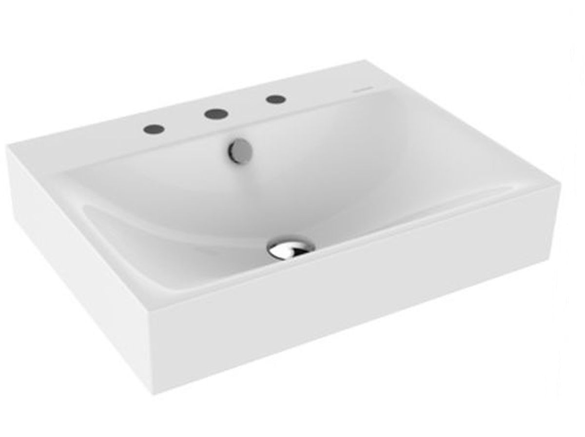 Kaldewei Silenio lavabo 60x46 cm rectangular clásico blanco 904306033001