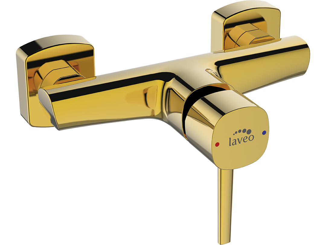 Laveo Pola grifo para ducha a pared oro BAPG40D