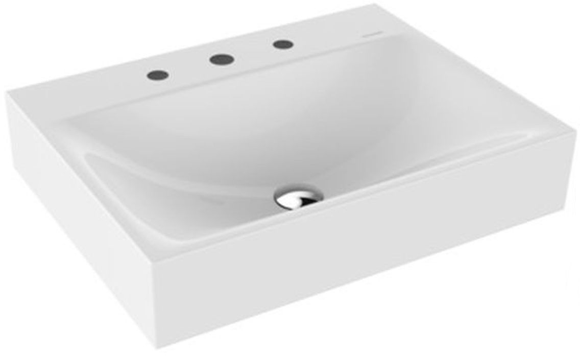 Kaldewei Silenio lavabo 60x46 cm rectangular clásico blanco 904306273001
