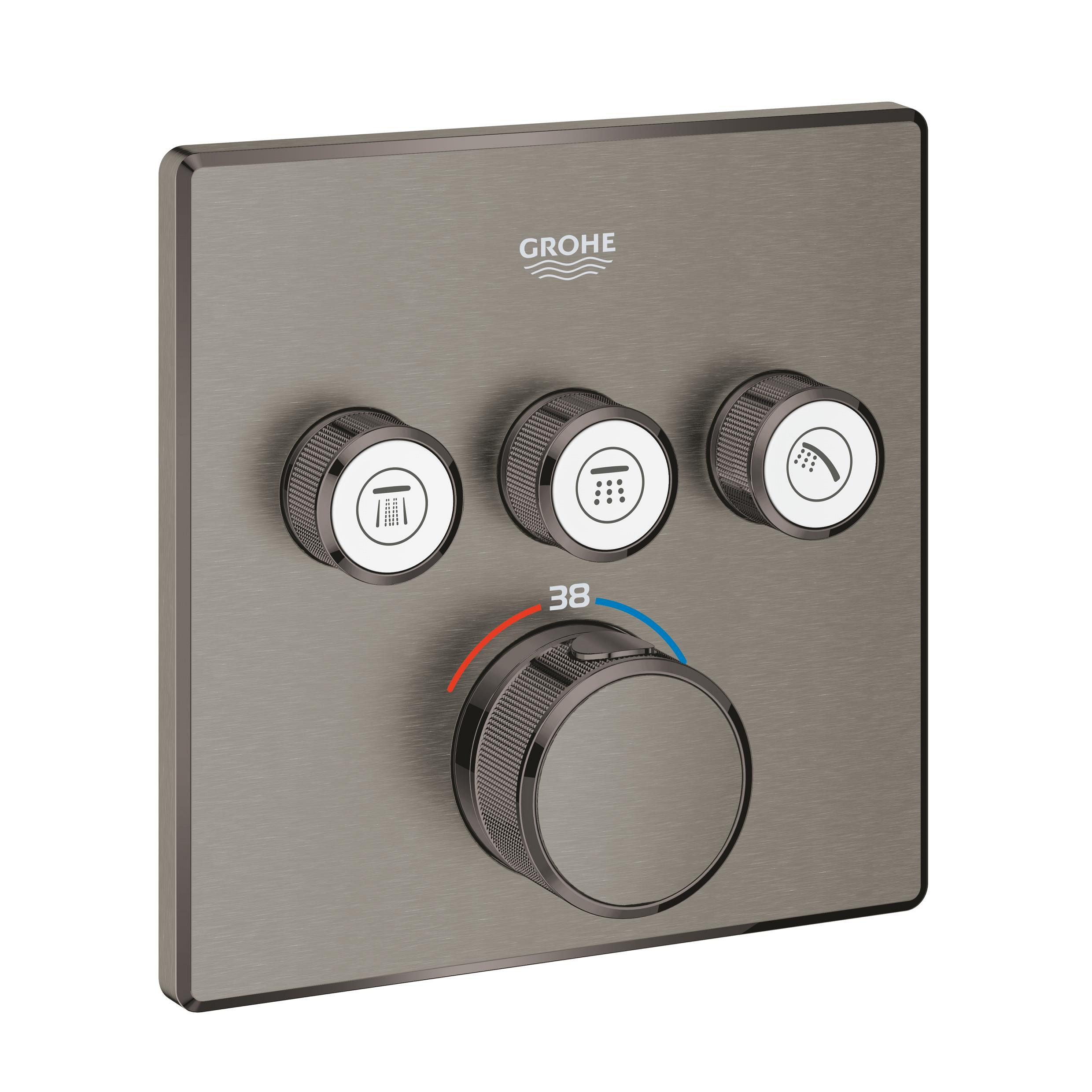 Grohe Grohtherm SmartControl grifo de bañera y ducha empotrado con termostato Brushed Hard Graphite 29126AL0
