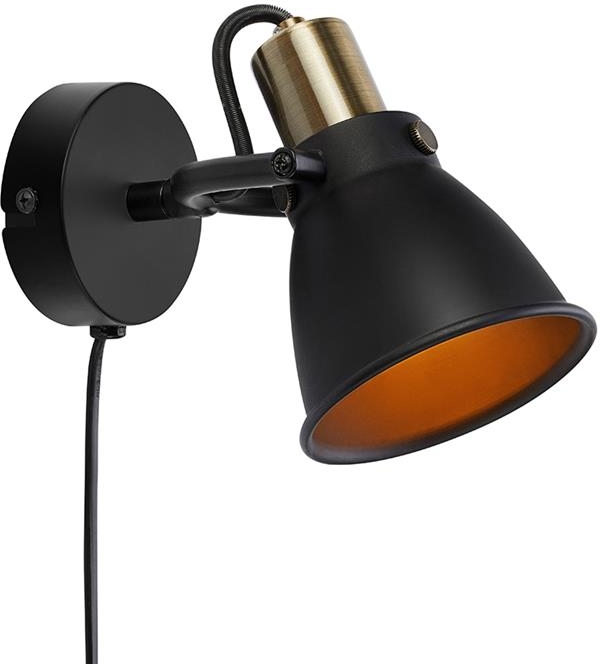 Markslöjd Alton lámpara de pared 1x40 W negro 107856
