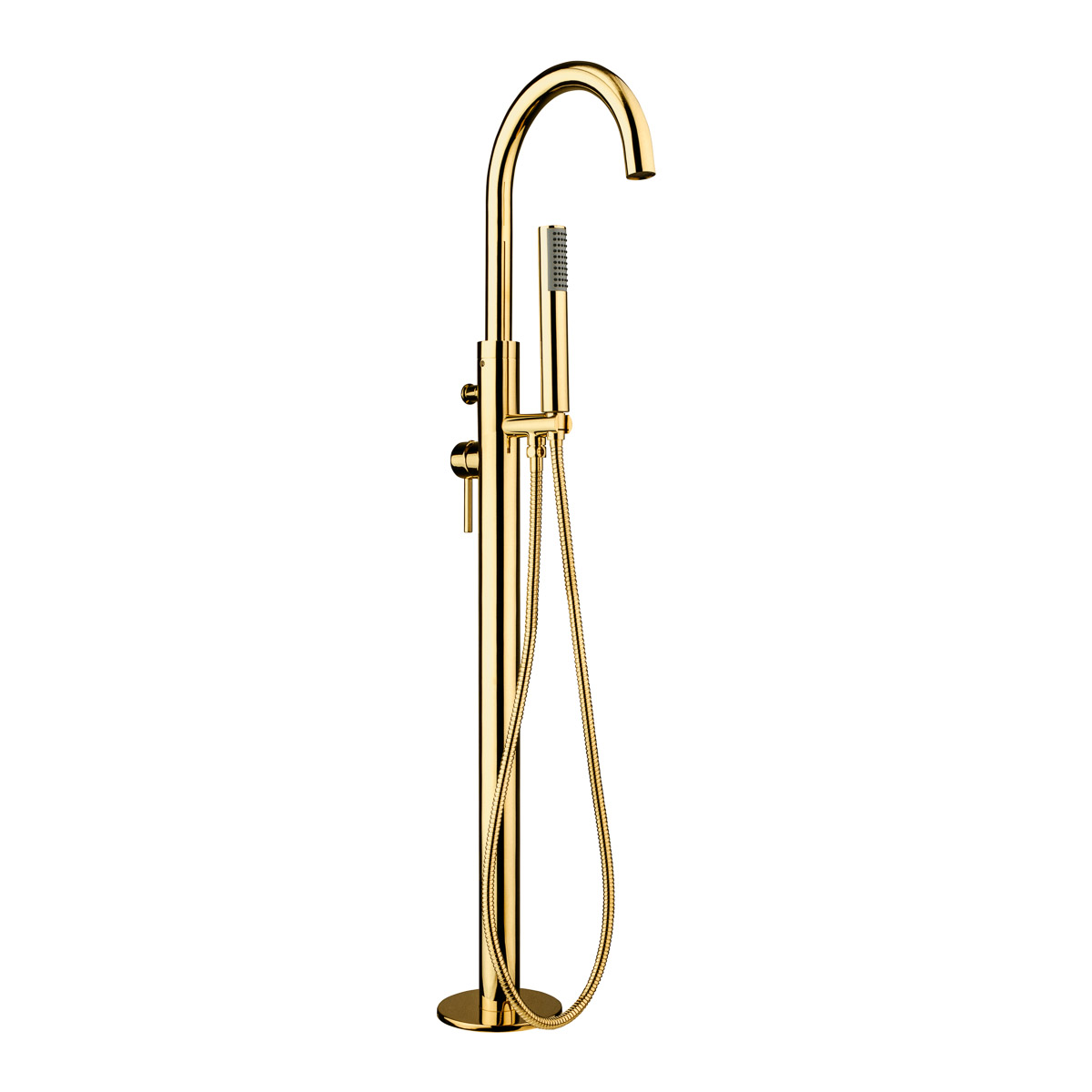 Oltens Molle grifo de bañera y ducha en suelo oro brillo 34300800