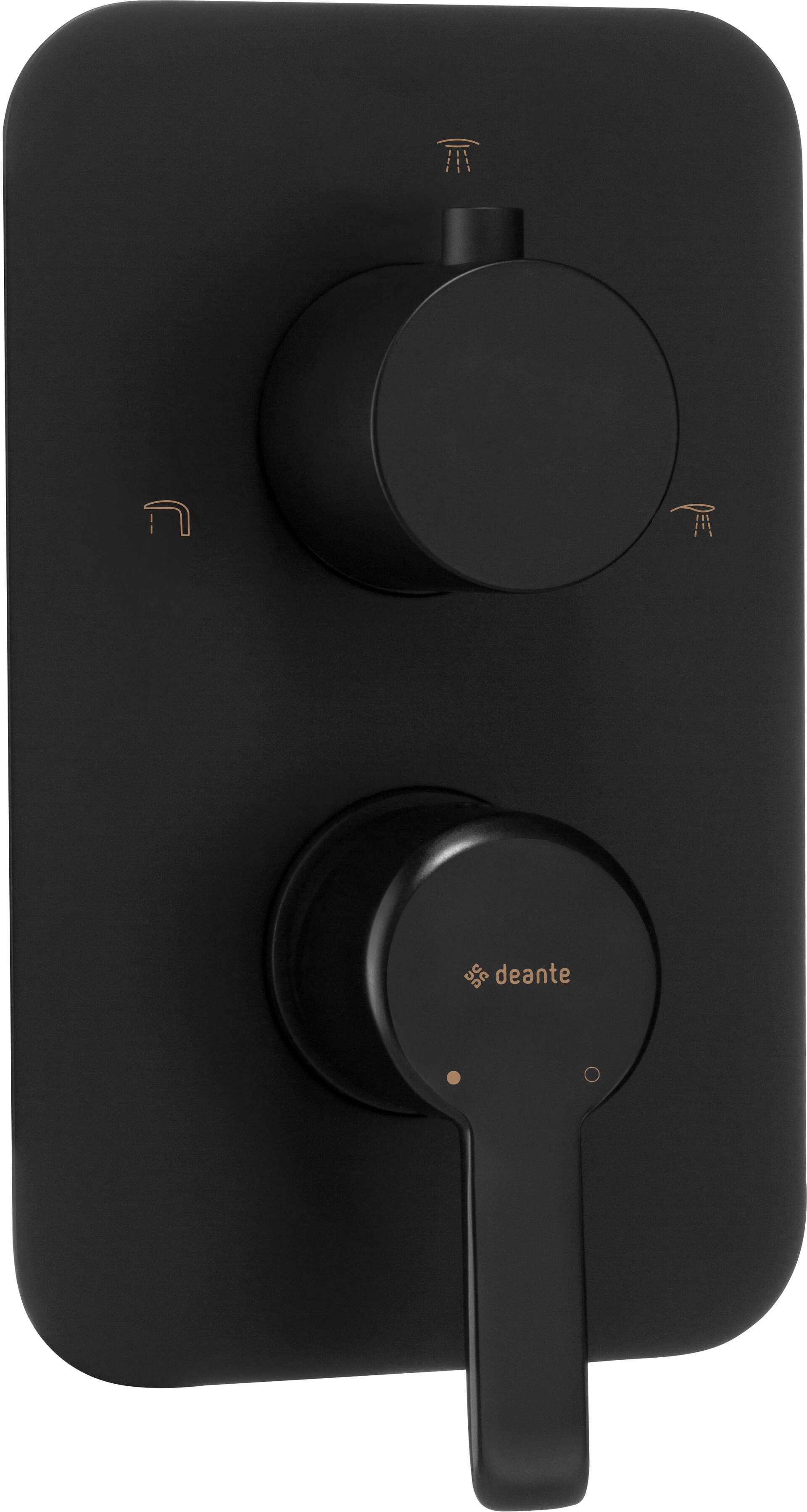 Deante Arnika grifo de bañera y ducha empotrado negro BXY_NQAM