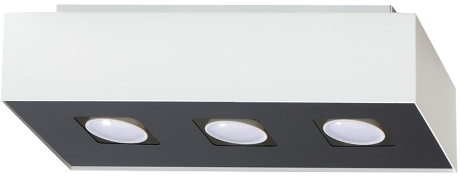 Sollux Lighting Mono lámpara de techo 3x40 W blanco-negro SL.0068