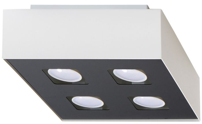 Sollux Lighting Mono lámpara de techo 4x40 W blanco-negro SL.0069