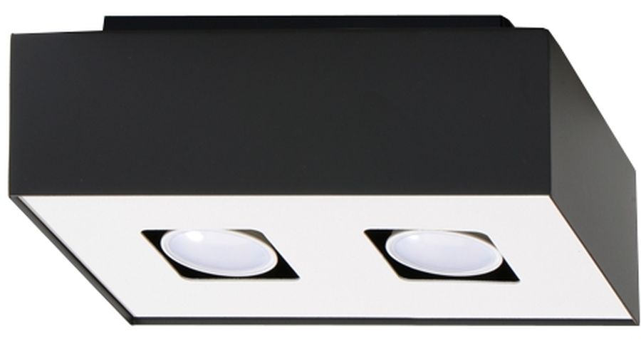 Sollux Lighting Mono lámpara de techo 2x40 W blanco-negro SL.0071