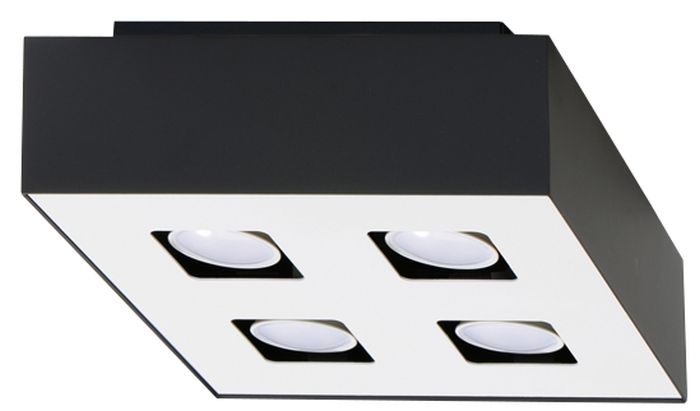 Sollux Lighting Mono lámpara de techo 4x40 W blanco-negro SL.0073