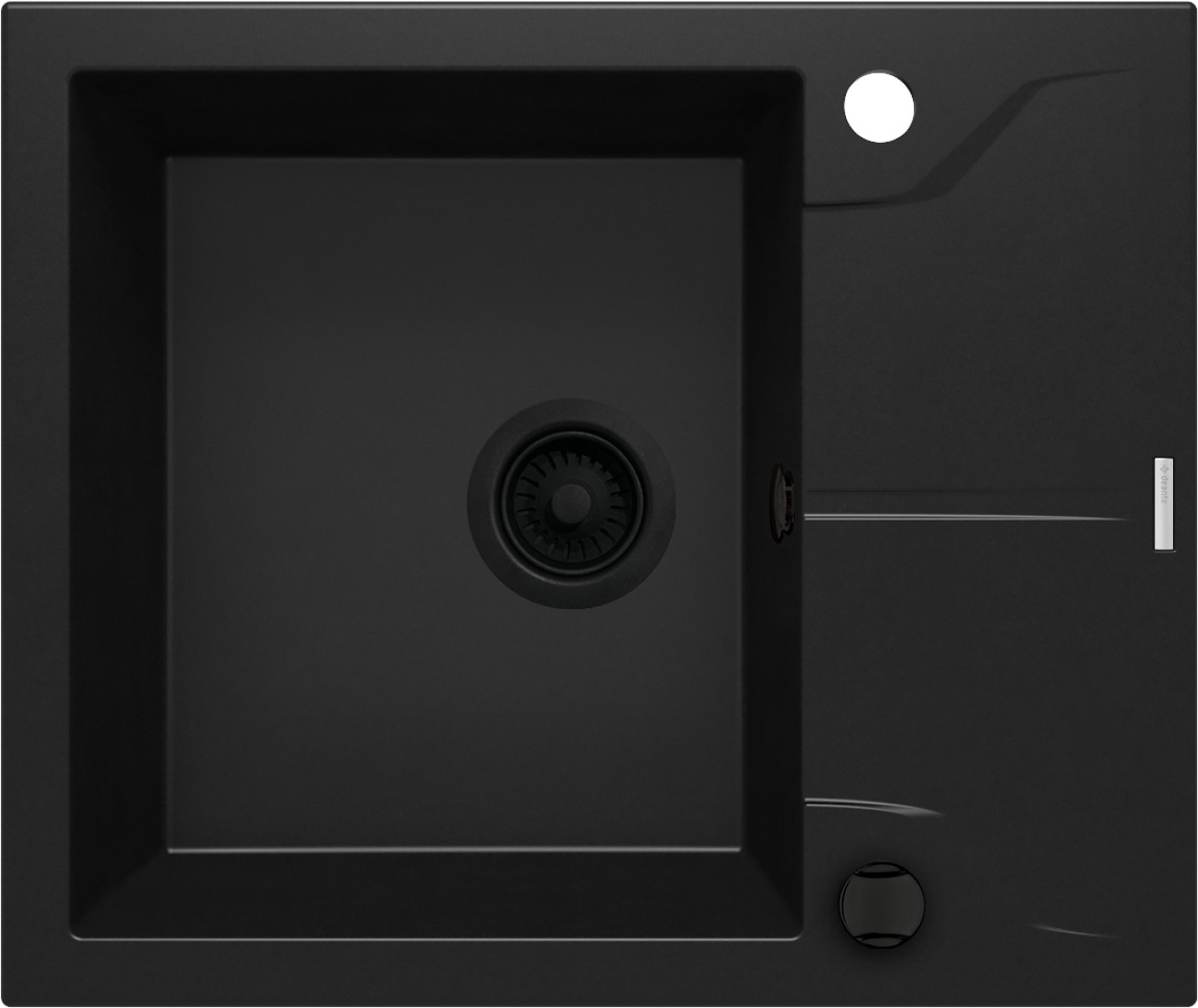 Deante Andante fregadero de granito 59x49 cm negro ZQN_N11A