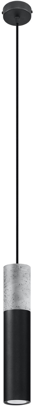 Sollux Lighting Borgio lámpara colgante 1x40 W negro-hormigón SL.0650