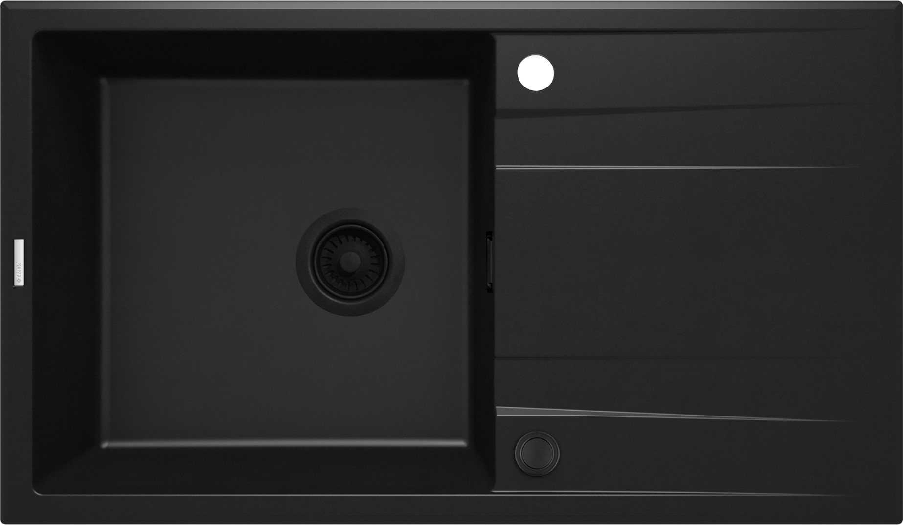 Deante Eridan fregadero de granito 86x50 cm negro ZQEN113